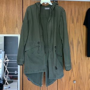Women’s Hooded Olive Autumn Jacket